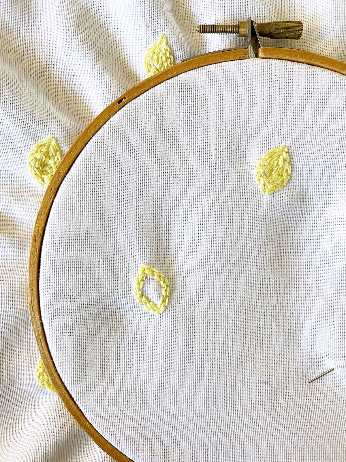 Lemon Embroidered Tote Bag 
