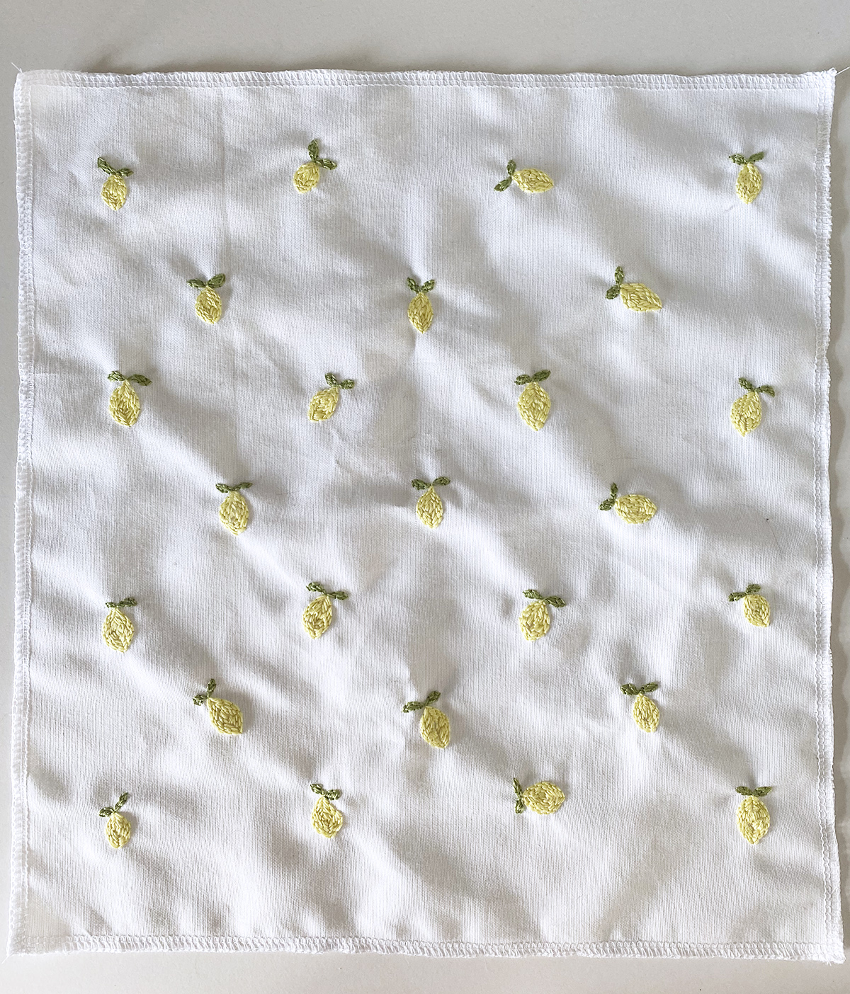 Lemon Embroidered Tote Bag 
