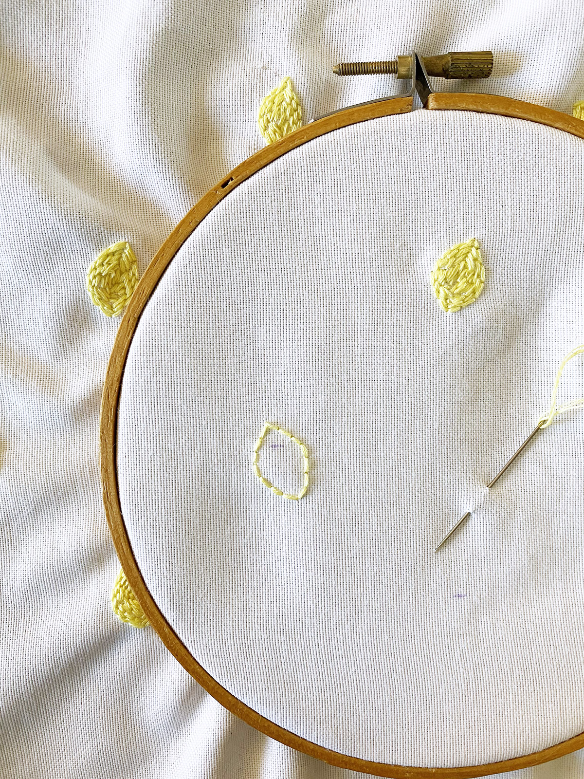 Lemon Embroidered Tote Bag 