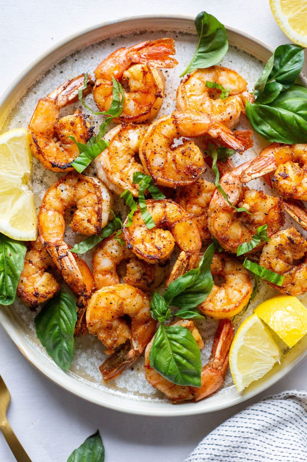 Garlic-Basil-Shrimp with lemon
