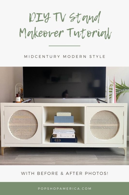 DIY TV Stand Makeover Tutorial Pop Shop America