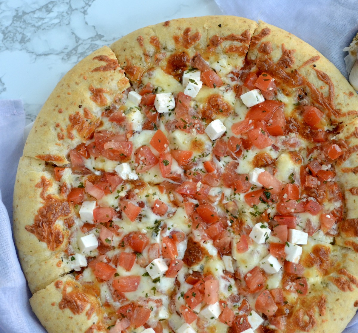 Homemade Tomato Bruschetta Pizza