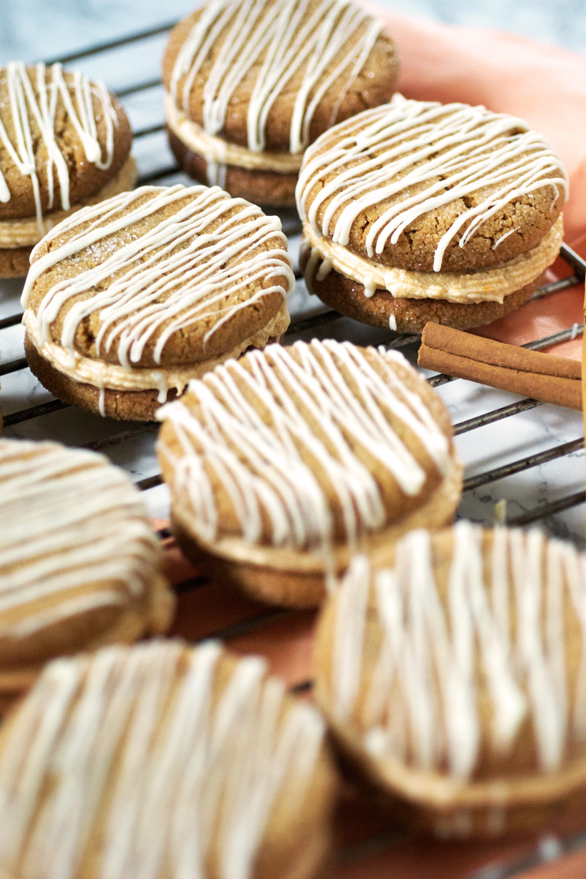 Pumpkin Ginger Sandwich Cookies