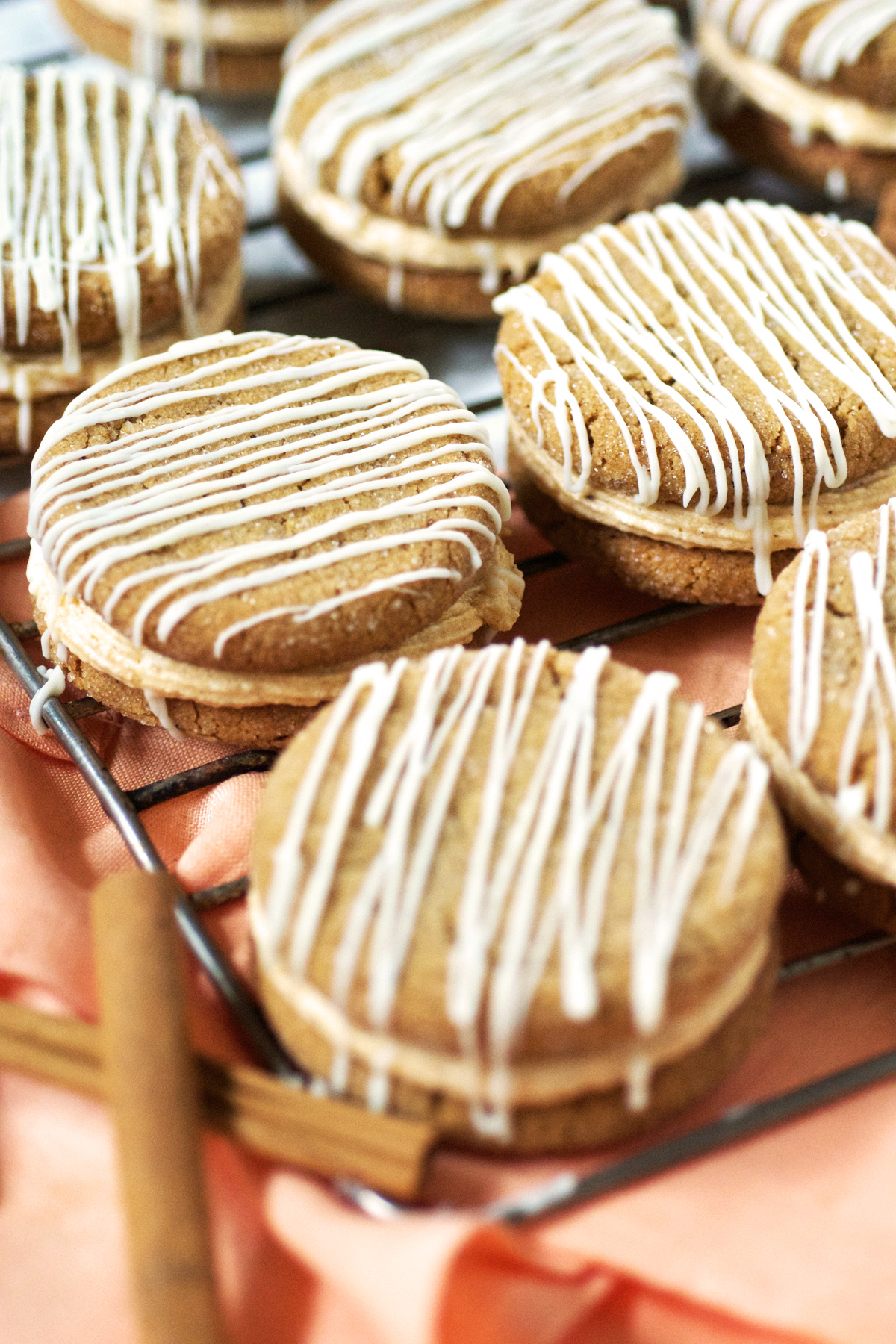 Pumpkin Ginger Sandwich Cookies 