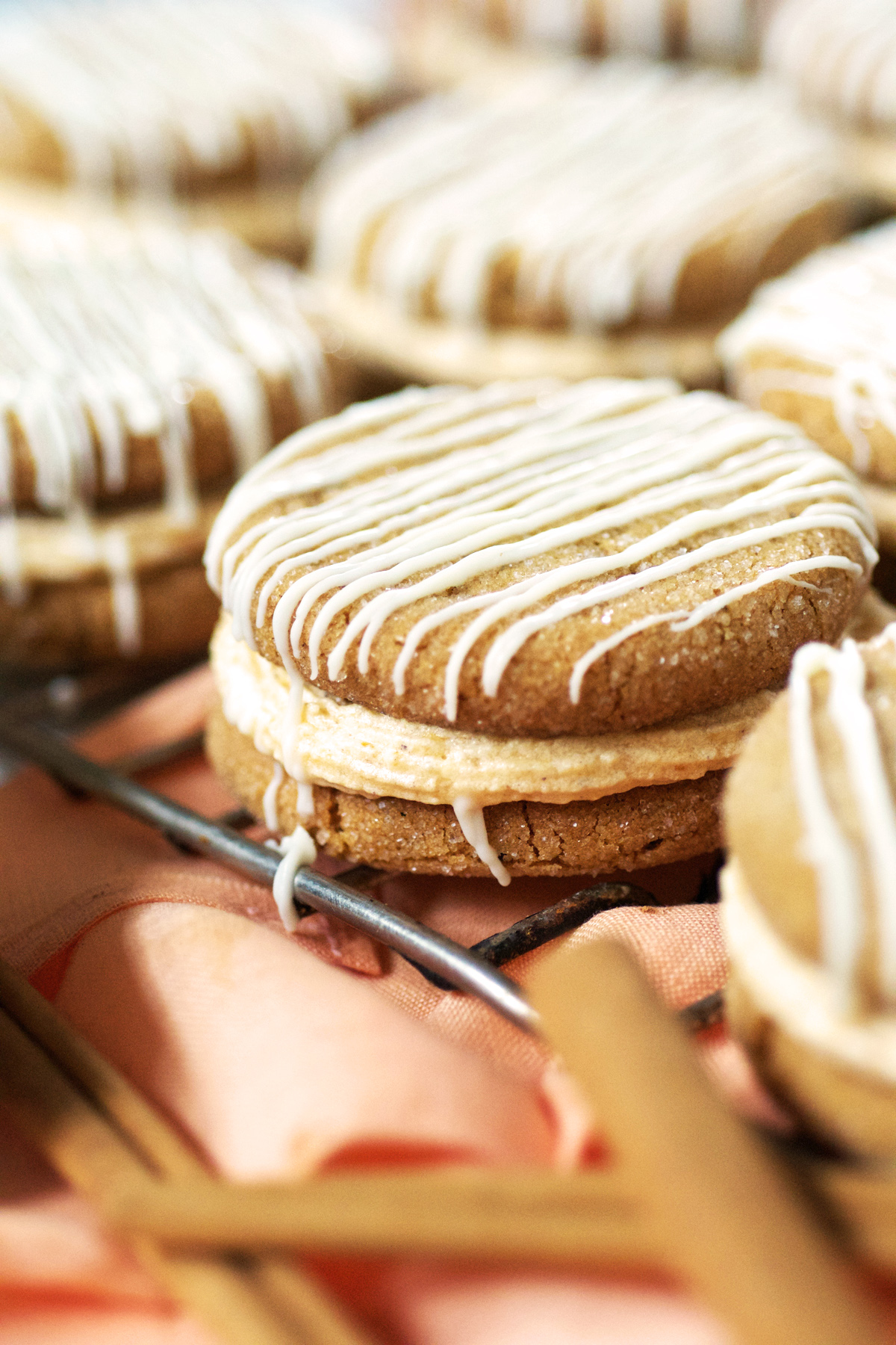 Pumpkin Ginger Sandwich Cookies