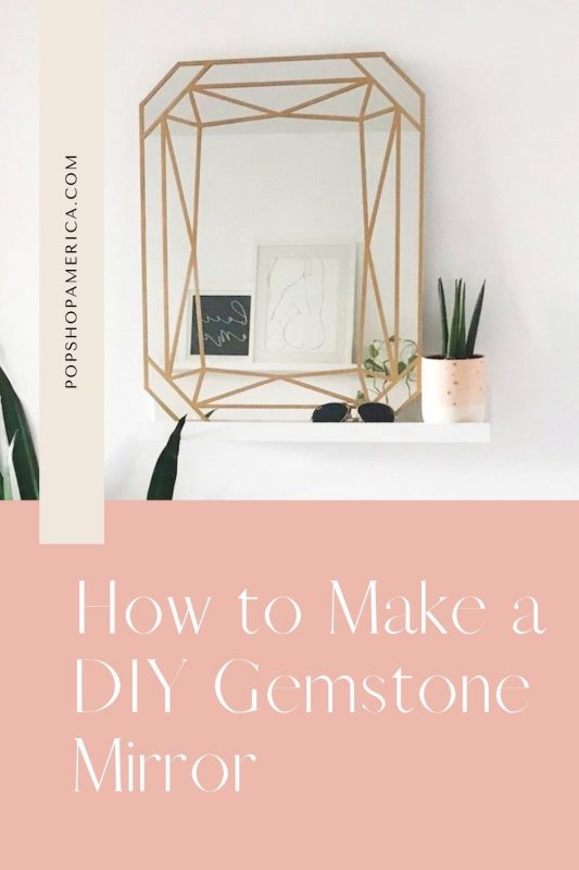 diy gemstone mirror pinterest