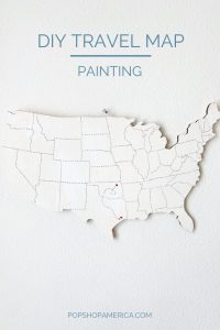 DIY Travel Map Painting Pop Shop America