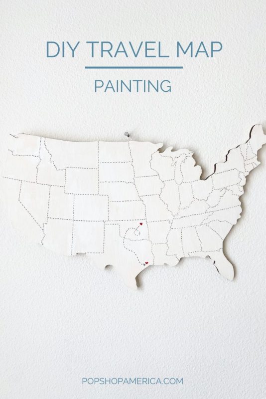 DIY Travel Map Painting Pop Shop America