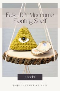 easy diy macrame floating shelf tutorial