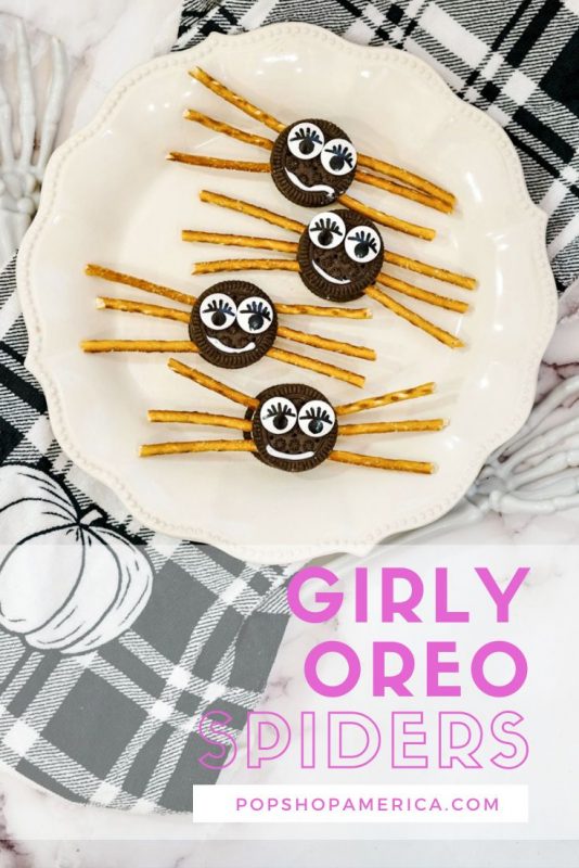 Girly Oreo Spiders Recipe for Halloween