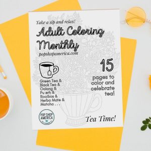Tea Time Adult Coloring Book Issue