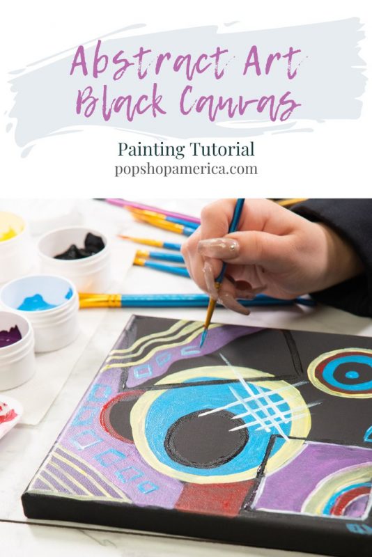 abstract art black canvas painting tutorial