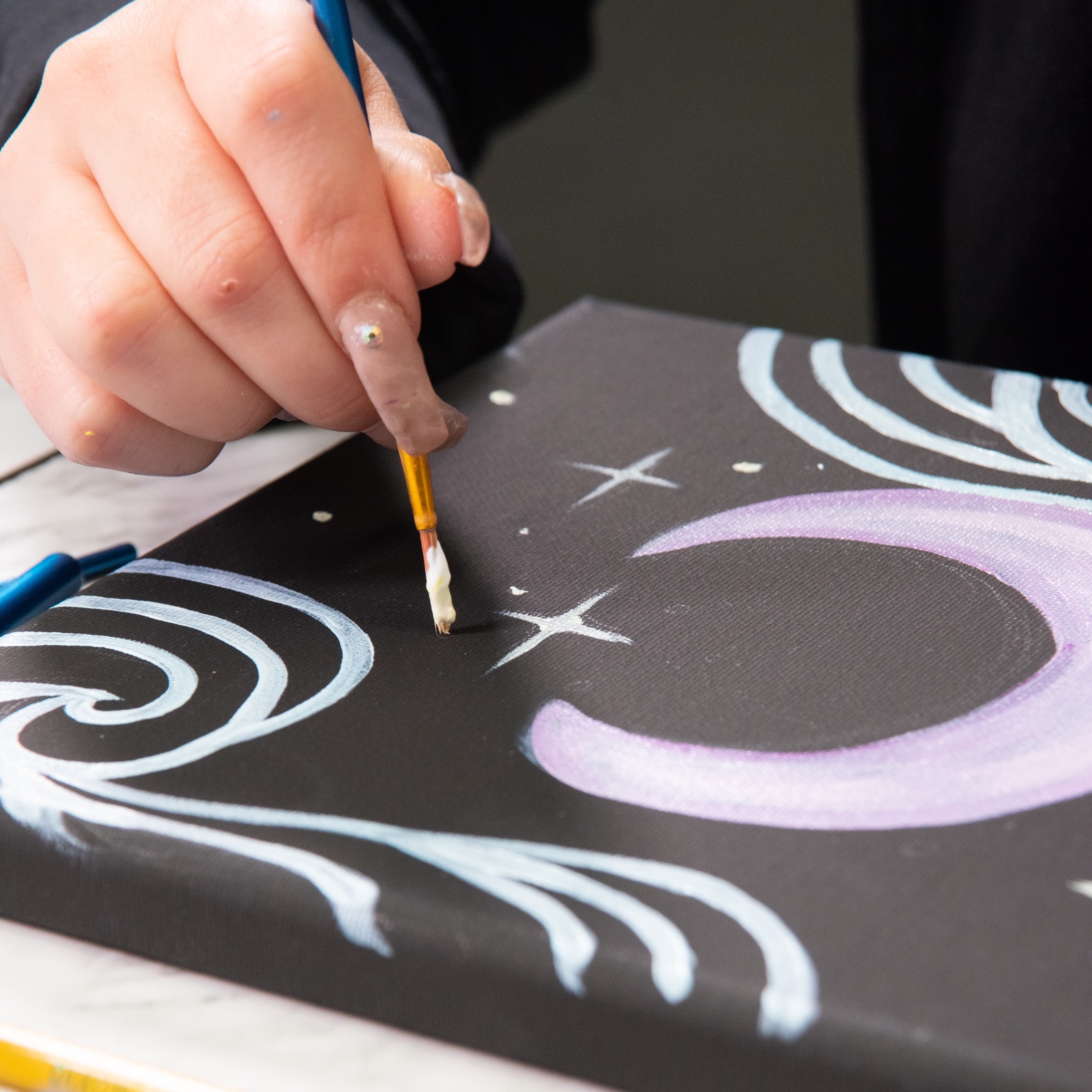 how to paint stars with your moon painting