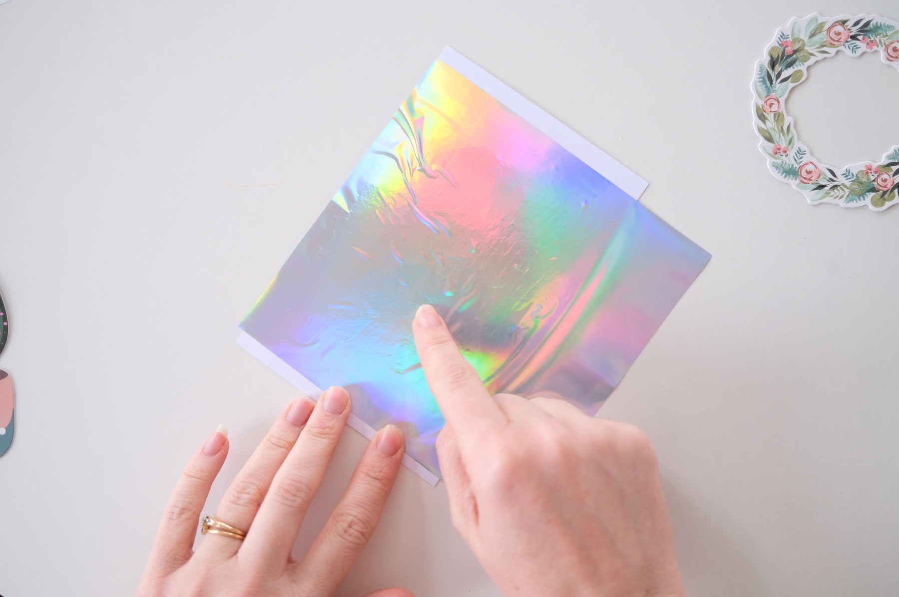 rub the transfer foil all over