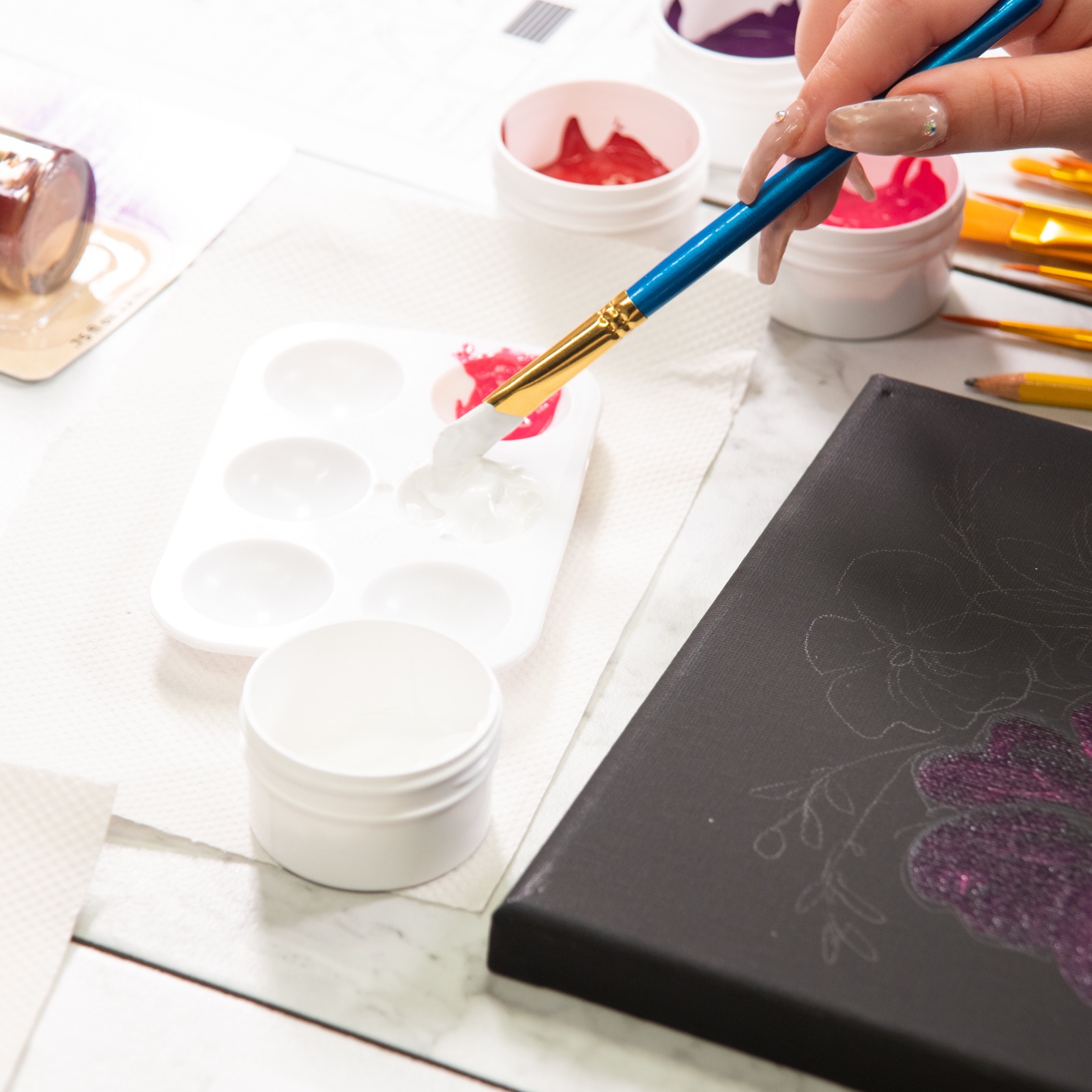 start with your underpainting acrylic tutorial