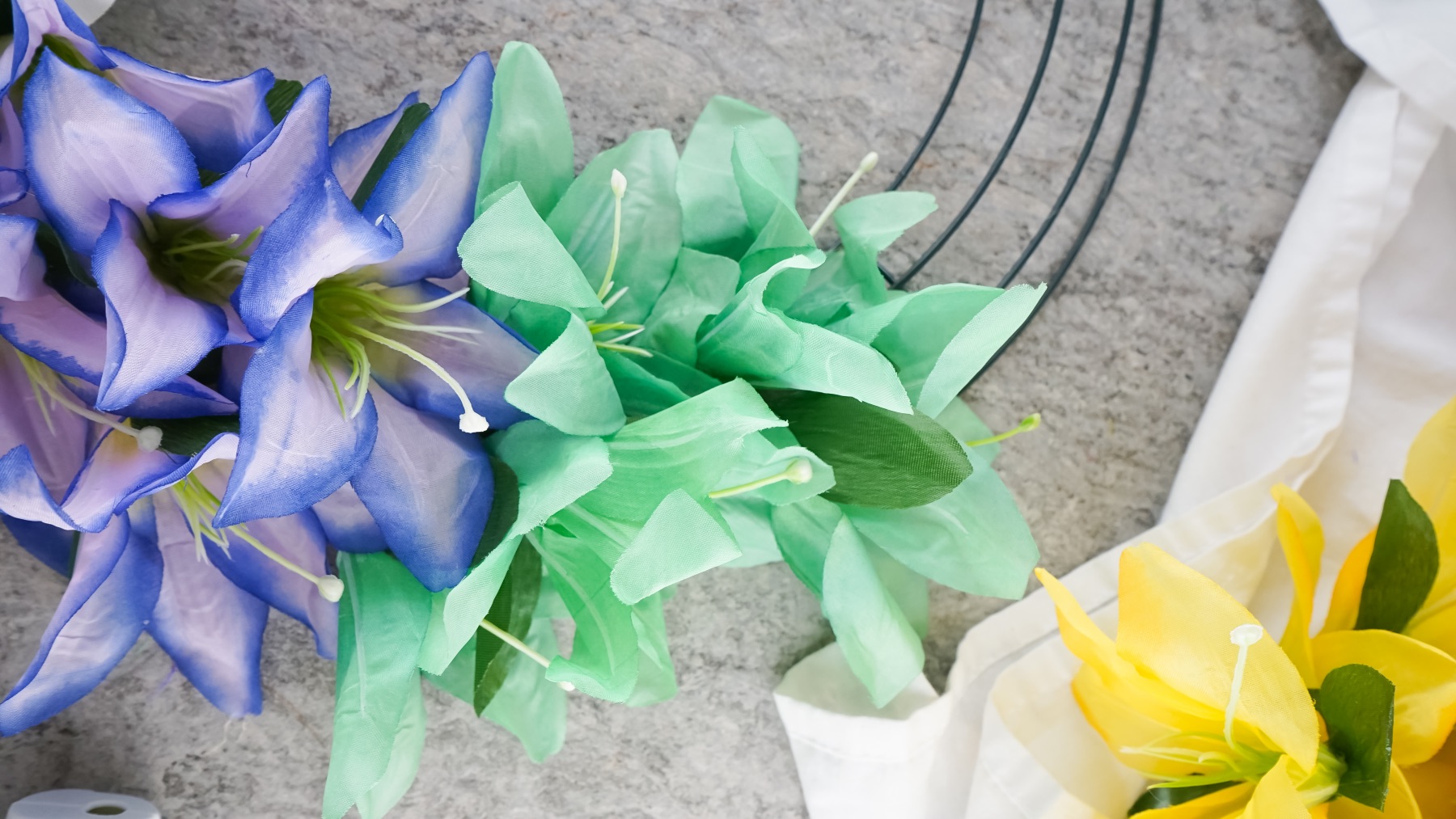 make a rainbow with your flowers