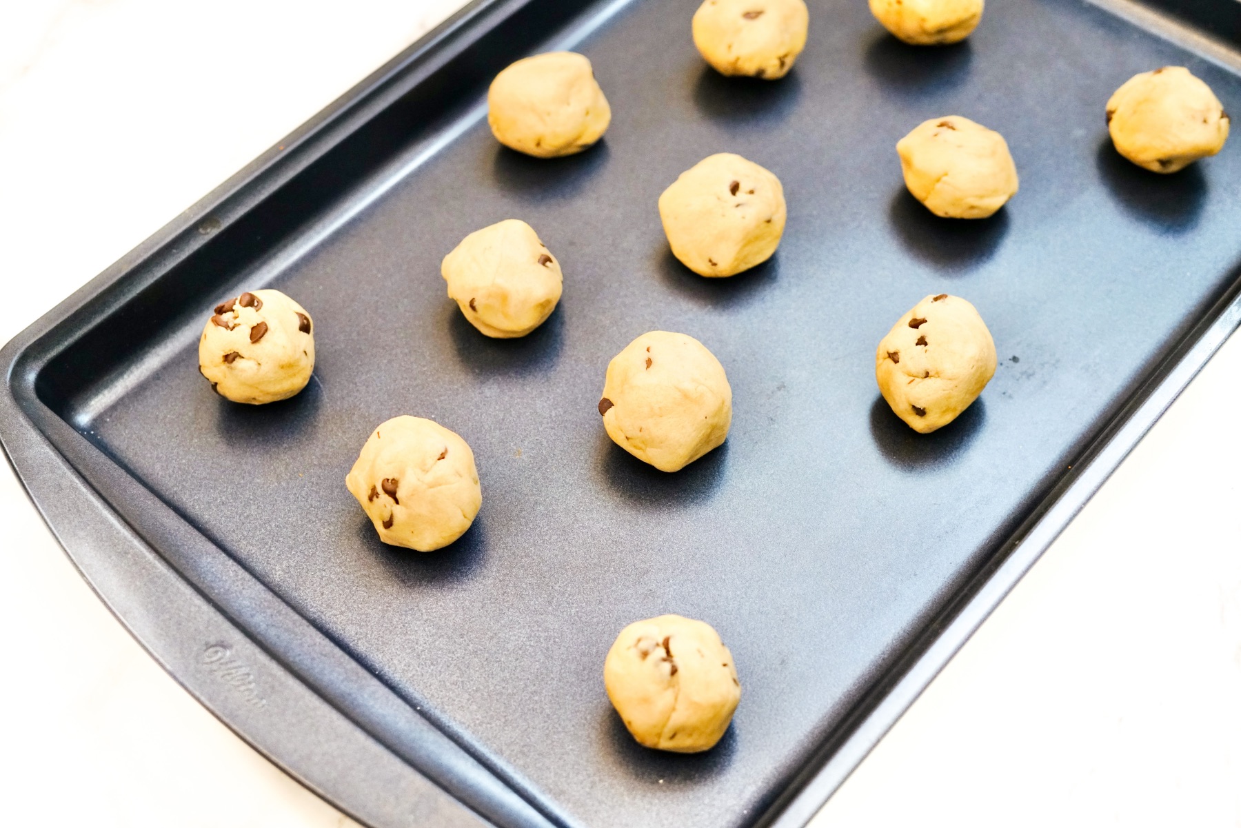 place the dough on a cookie sheet