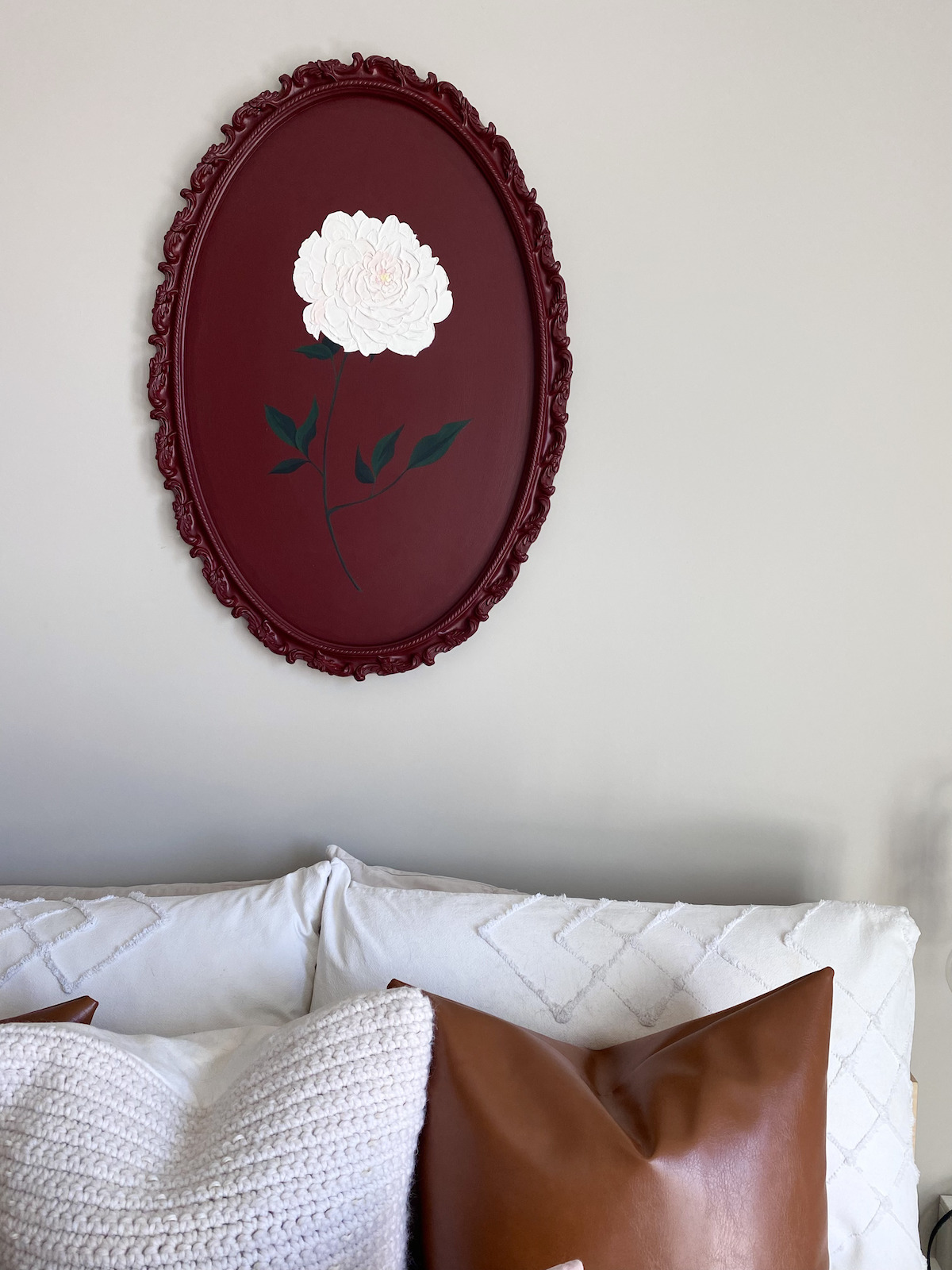 Vintage Frame and Flower Acrylic Painting Tutorial