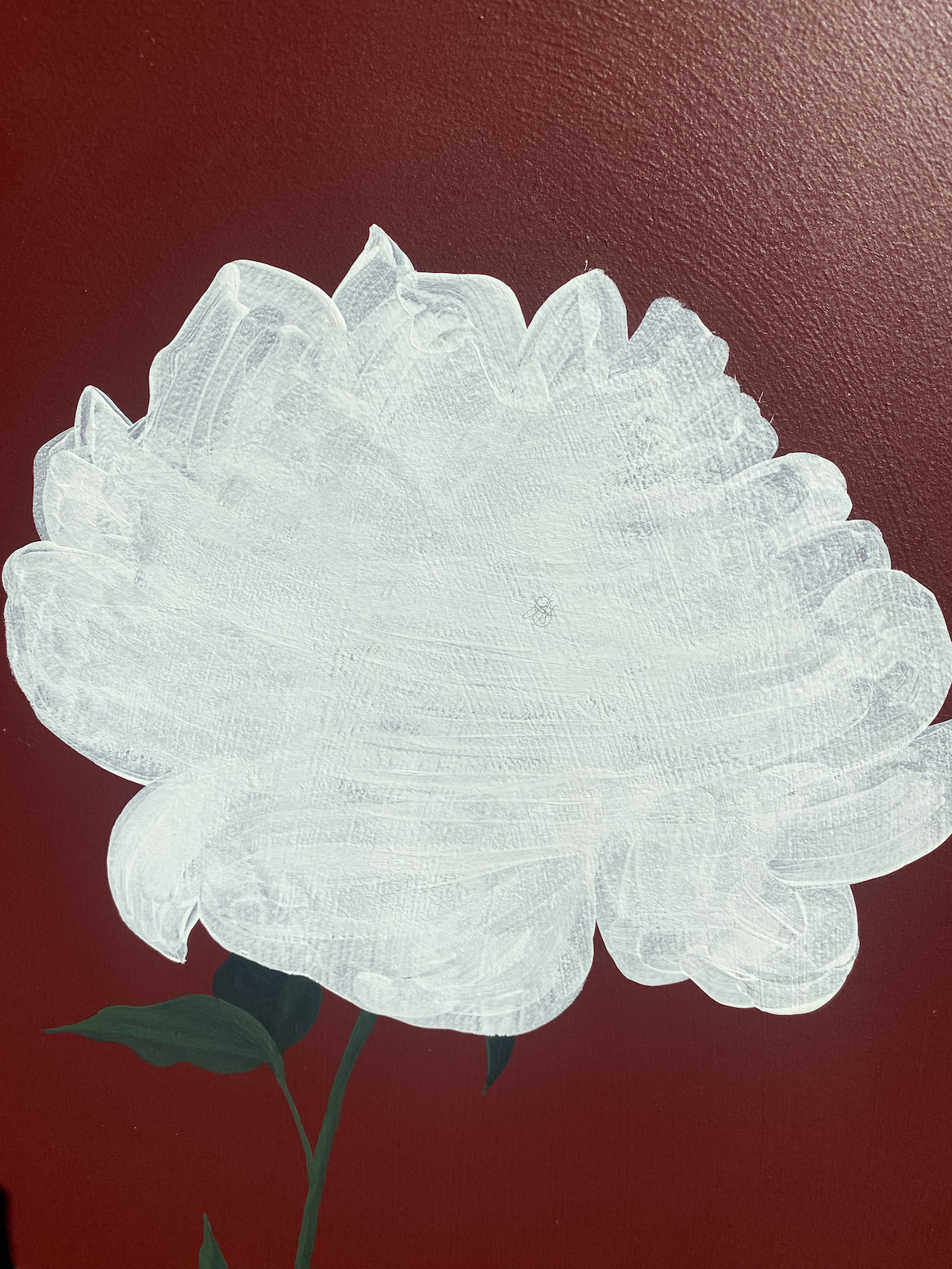 Textured Painted Peony Acrylic Painting Tutorial
