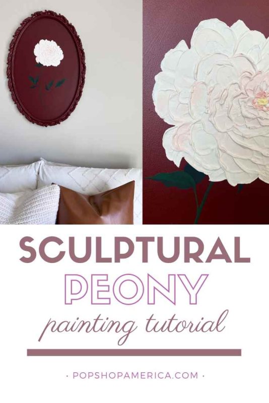 Textured Peony Acrylic Painting DIY Tutorial
