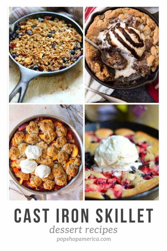 Cast Iron Skillet Dessert Recipes Round Up