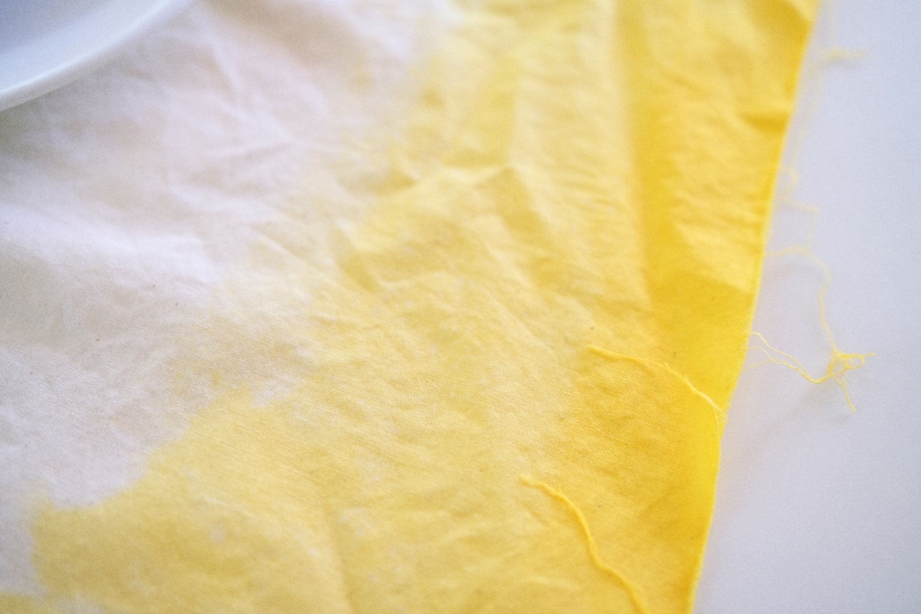 close up of the fabric dyed place mat