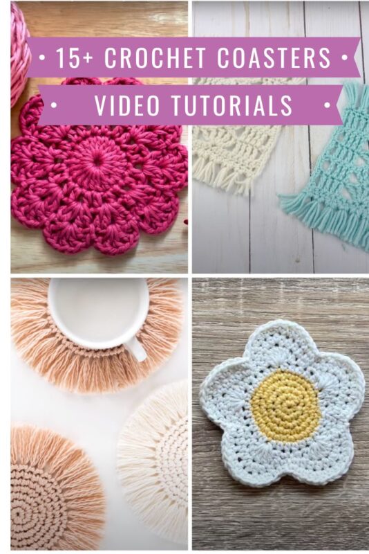 15 Crochet Coasters Video Tutorials