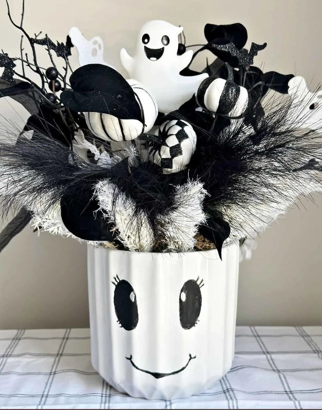 Ghost Halloween Centerpiece Craft