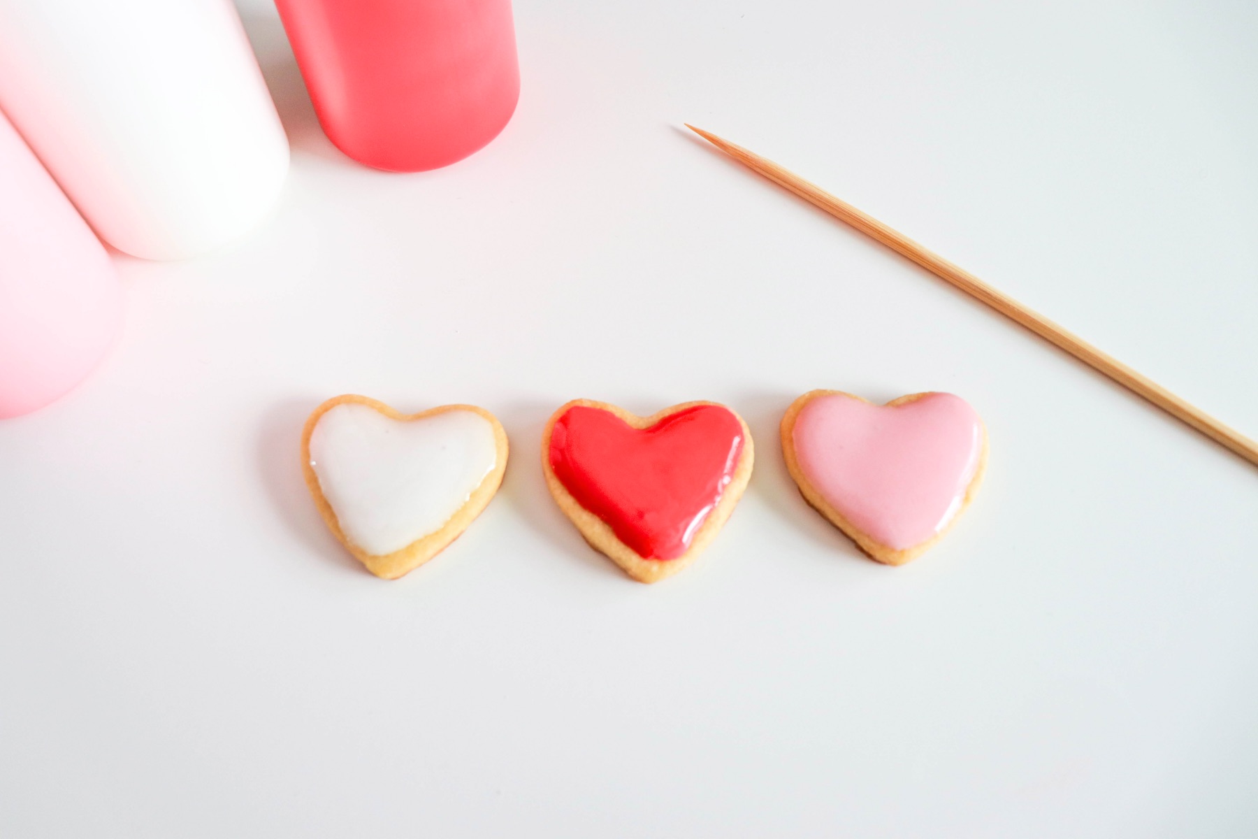 flood heart cookies with icing