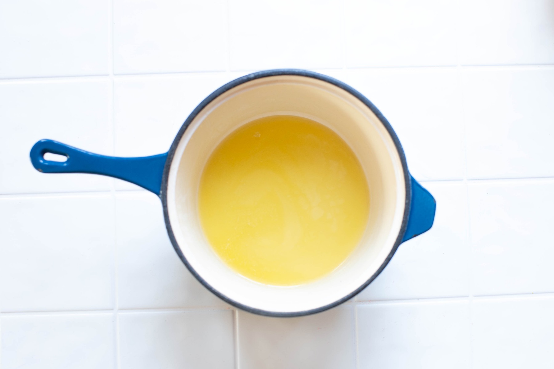 melt butter to make marshmallow crispy treats