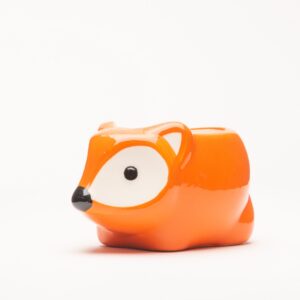 fox ceramic animal planter