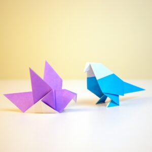 origami paper pack with animal folding templates