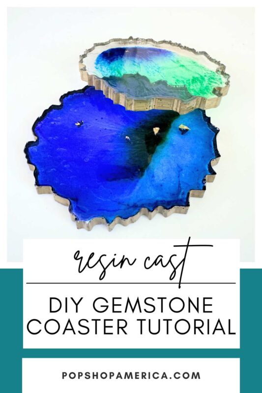 DIY Gemstone Resin Cast Coasters Tutorial