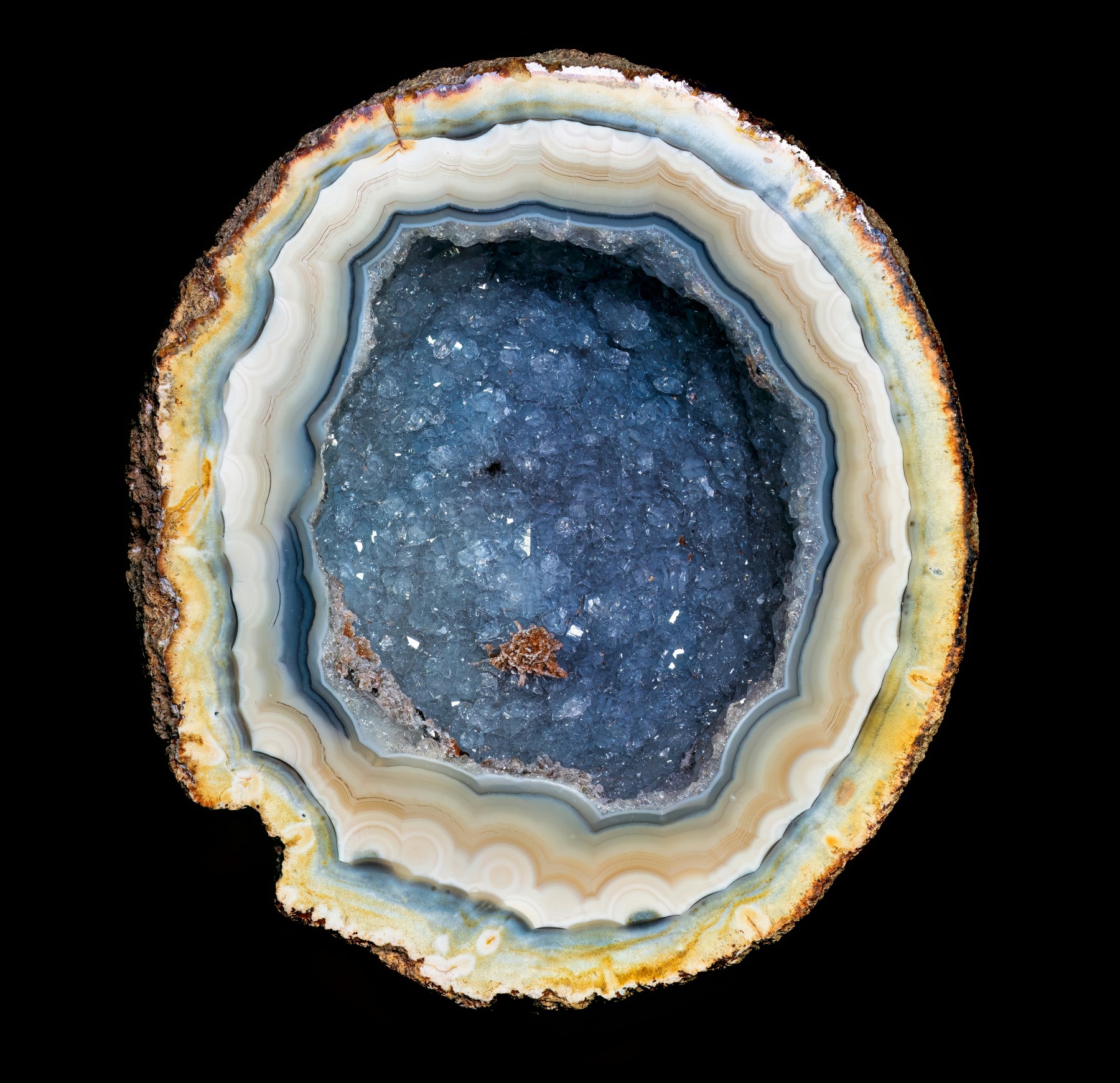 example of agate gemstone slice