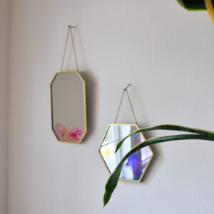 finished alcohol ink mirrors craft kit