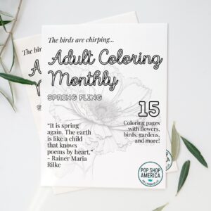 spring fling adult coloring book