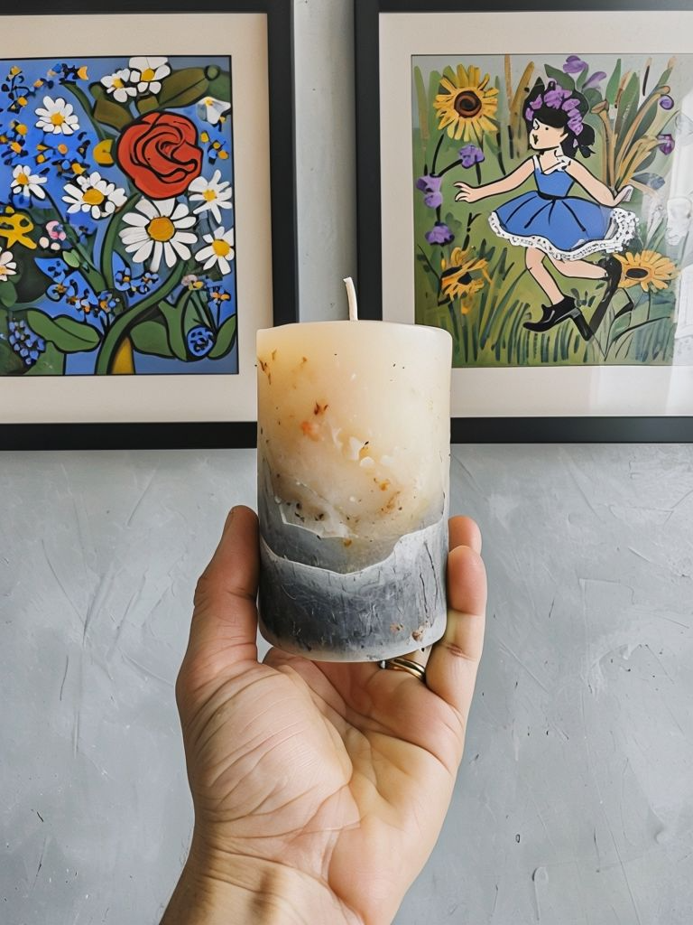 concrete candle finished diy tutorial pop shop america