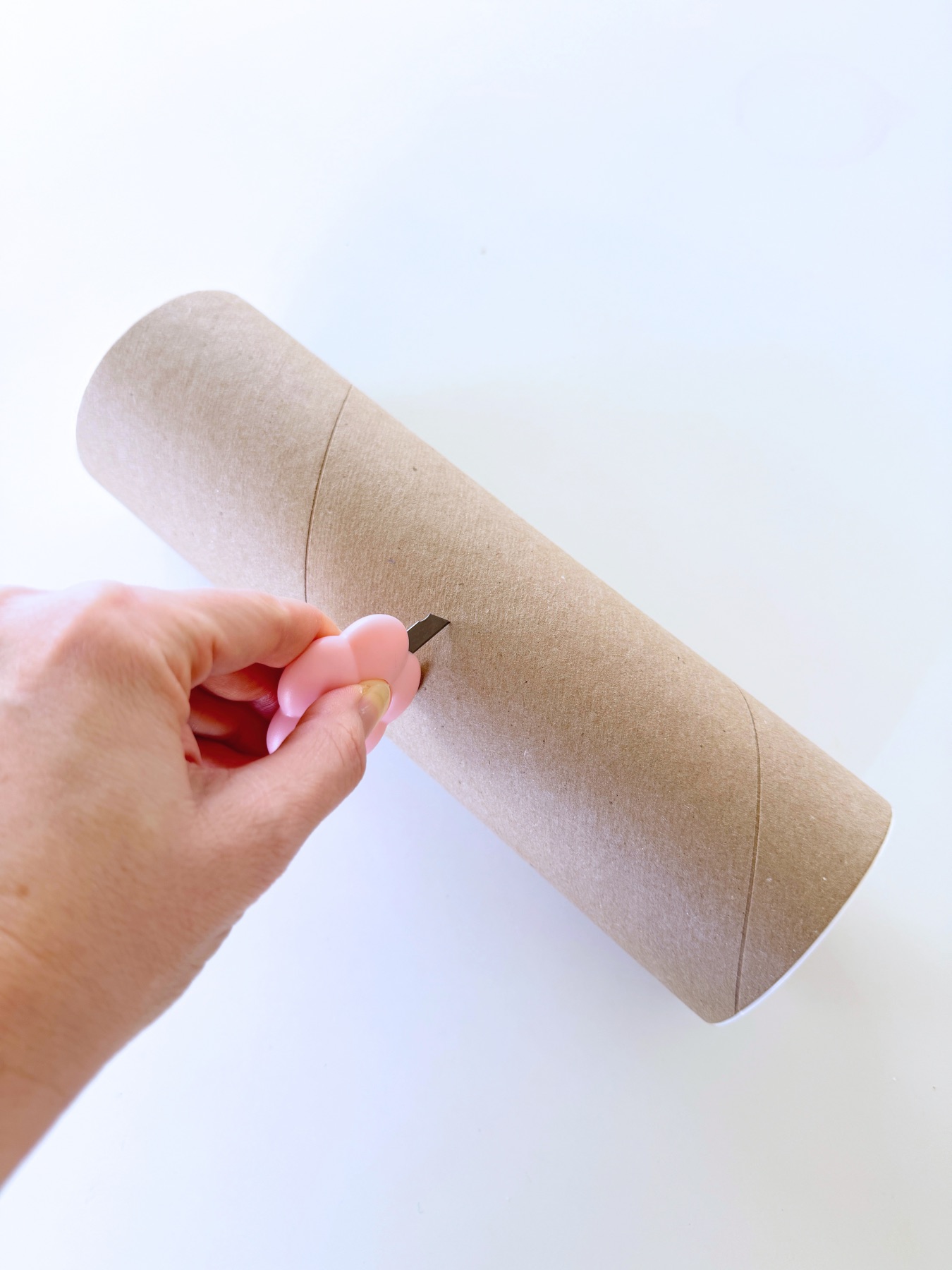 cut a tube in half to make a mold web