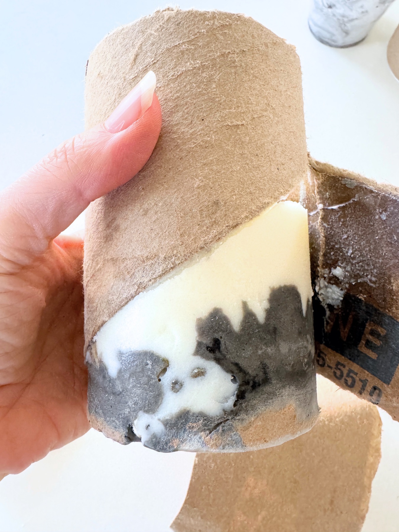 unwrap the concrete candle mold web