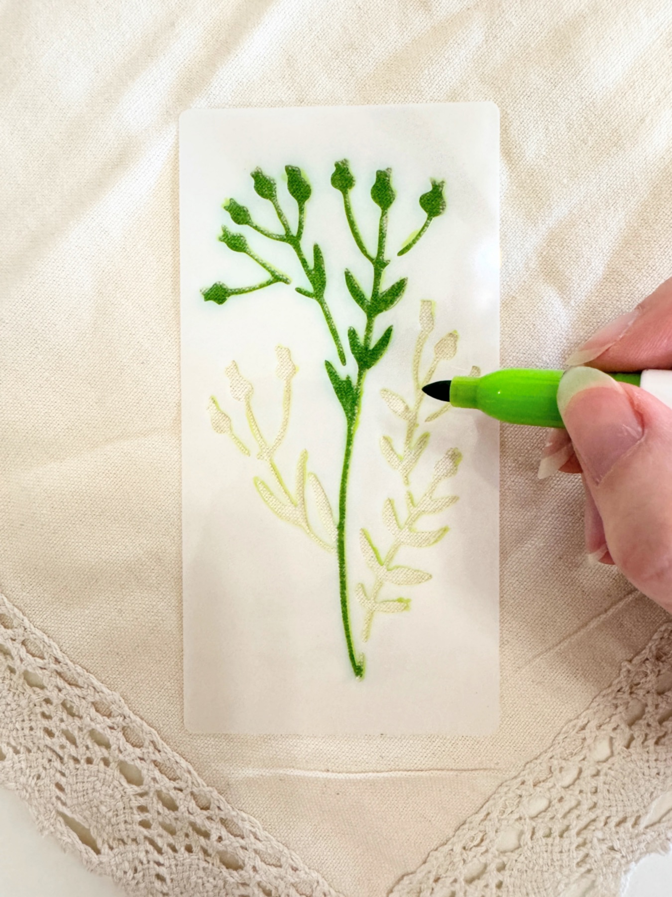 stenciling the flower in sharpie diy tutorial web