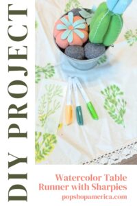 diy sharpie watercolor table runner tutorial feature