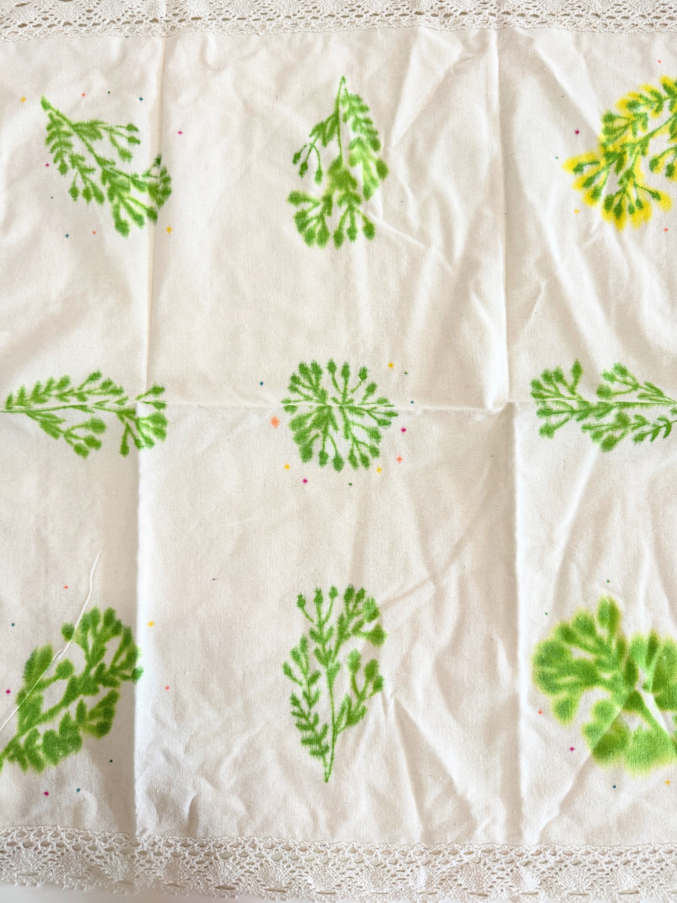 finished diy sharpie watercolor tablecloth web