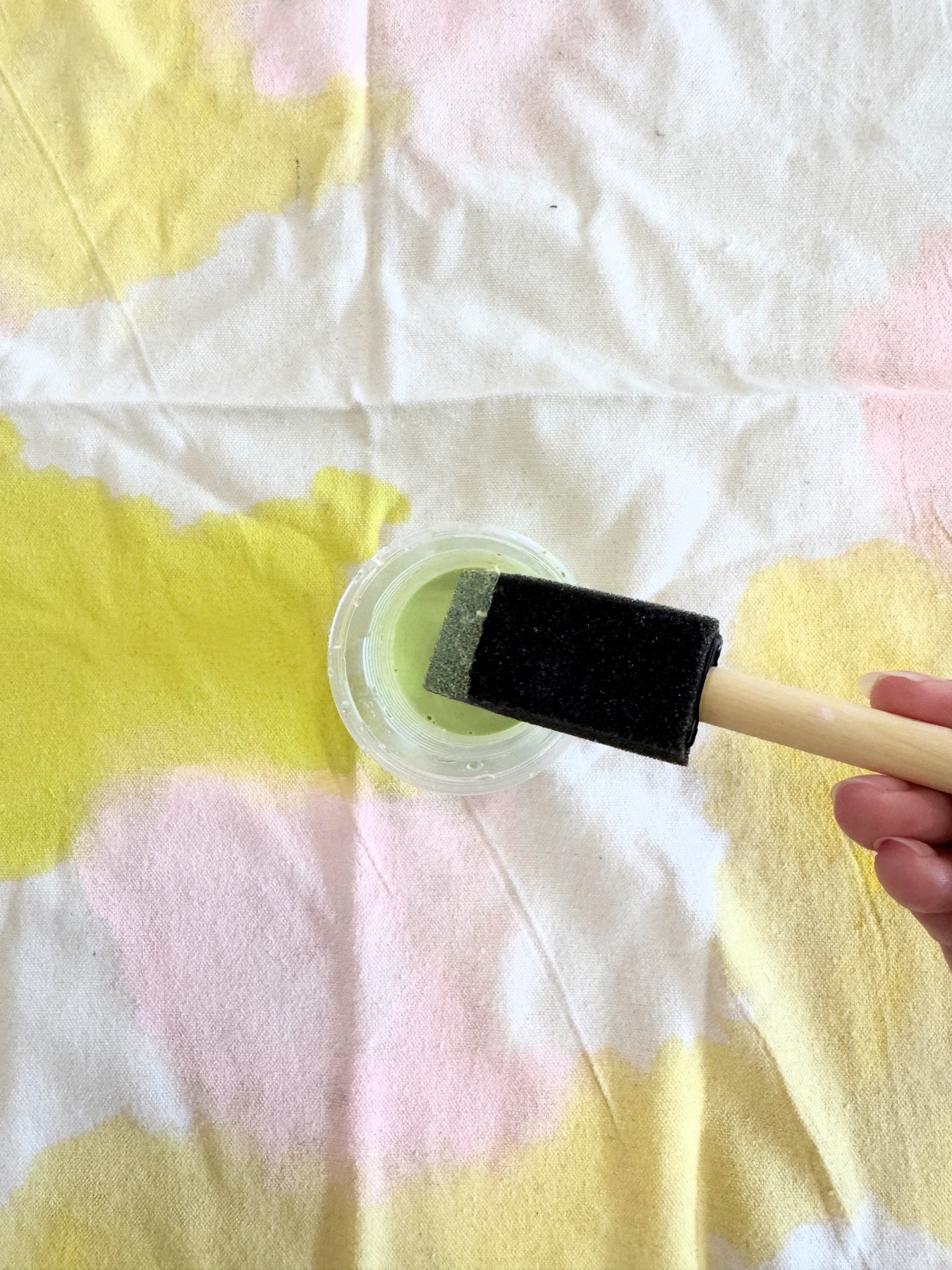 make a diy painted watercolor painted tablecloth web