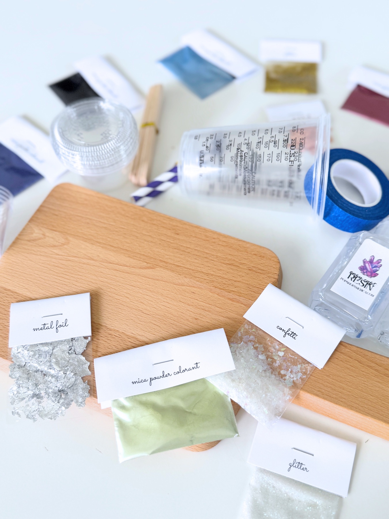 things you need to make a resin charcuterie board