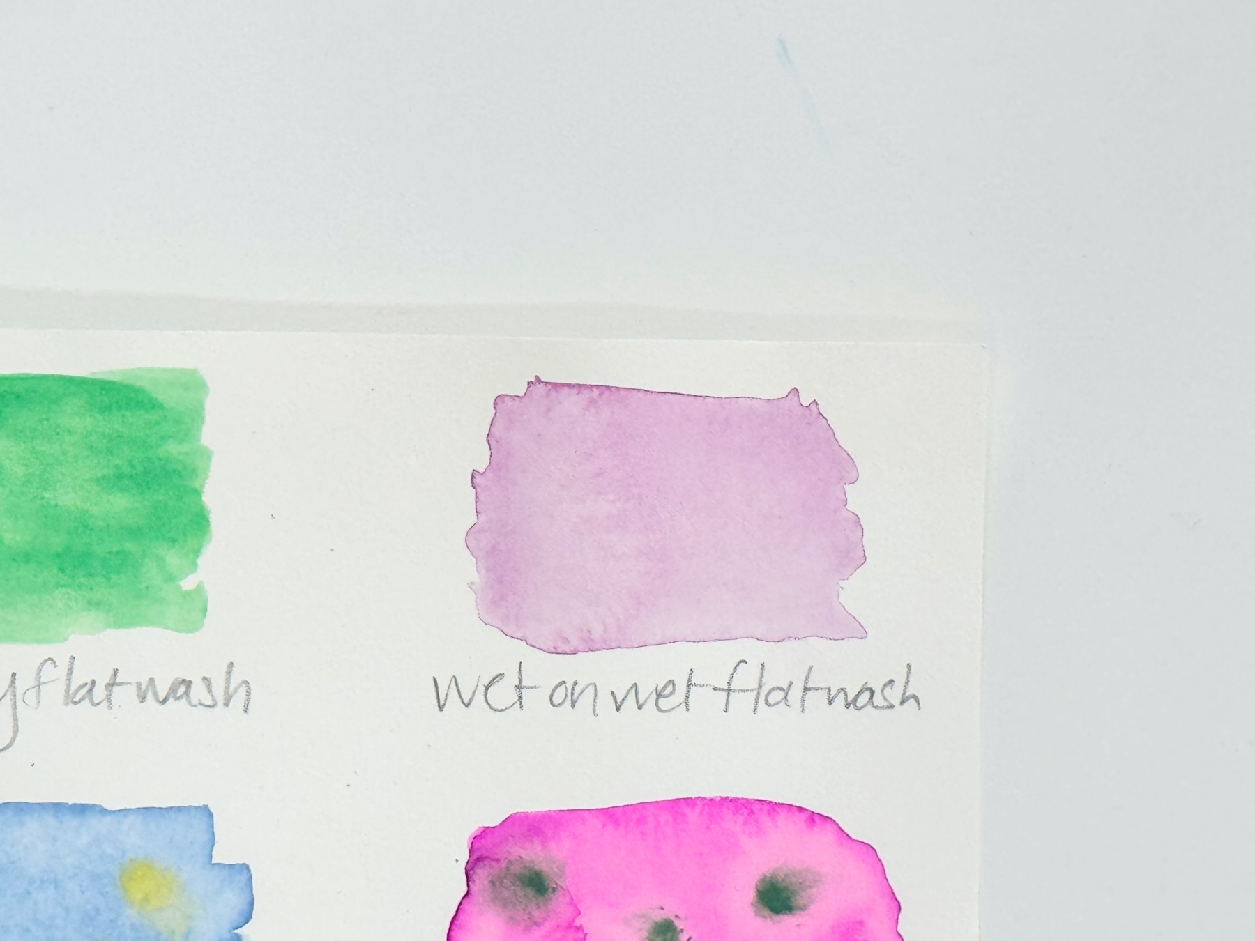 wet on wet flat wash watercolor technique