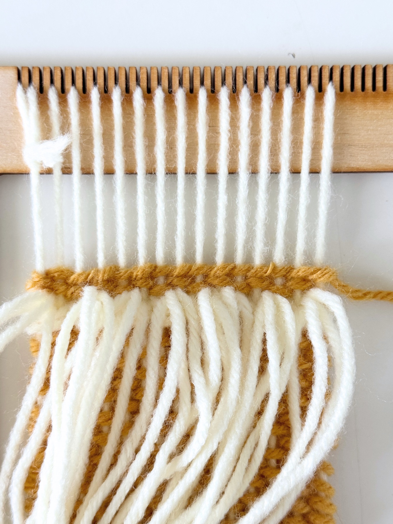 finished twining stitch web