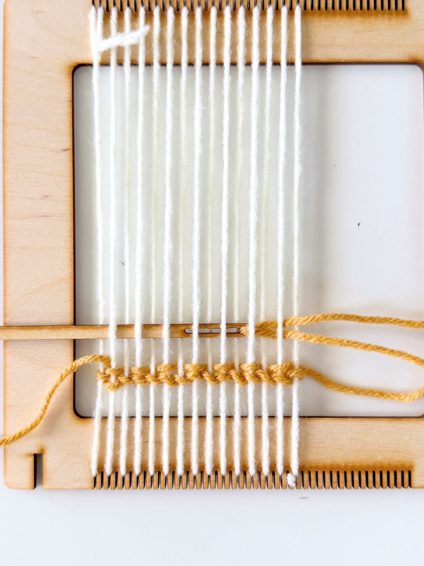 weaving the tabby back and forth web