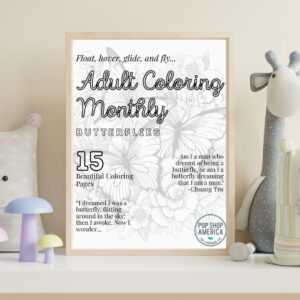 Butterflies Adult Coloring Book