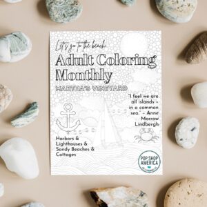 Martha's Vineyard Beach Adult Coloring Book