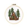 DIY Kit, A Frame Forest Camping Cross Stitch Kit